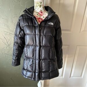 The North Face Down Feather Quilted Jacket 600 Size Small Black